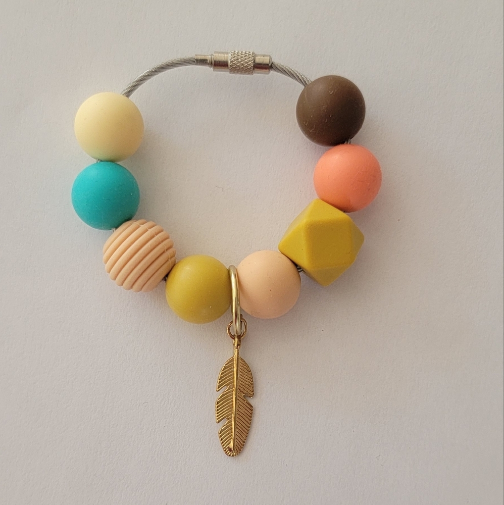 Golden Feather Bogg Bag Purse Charm